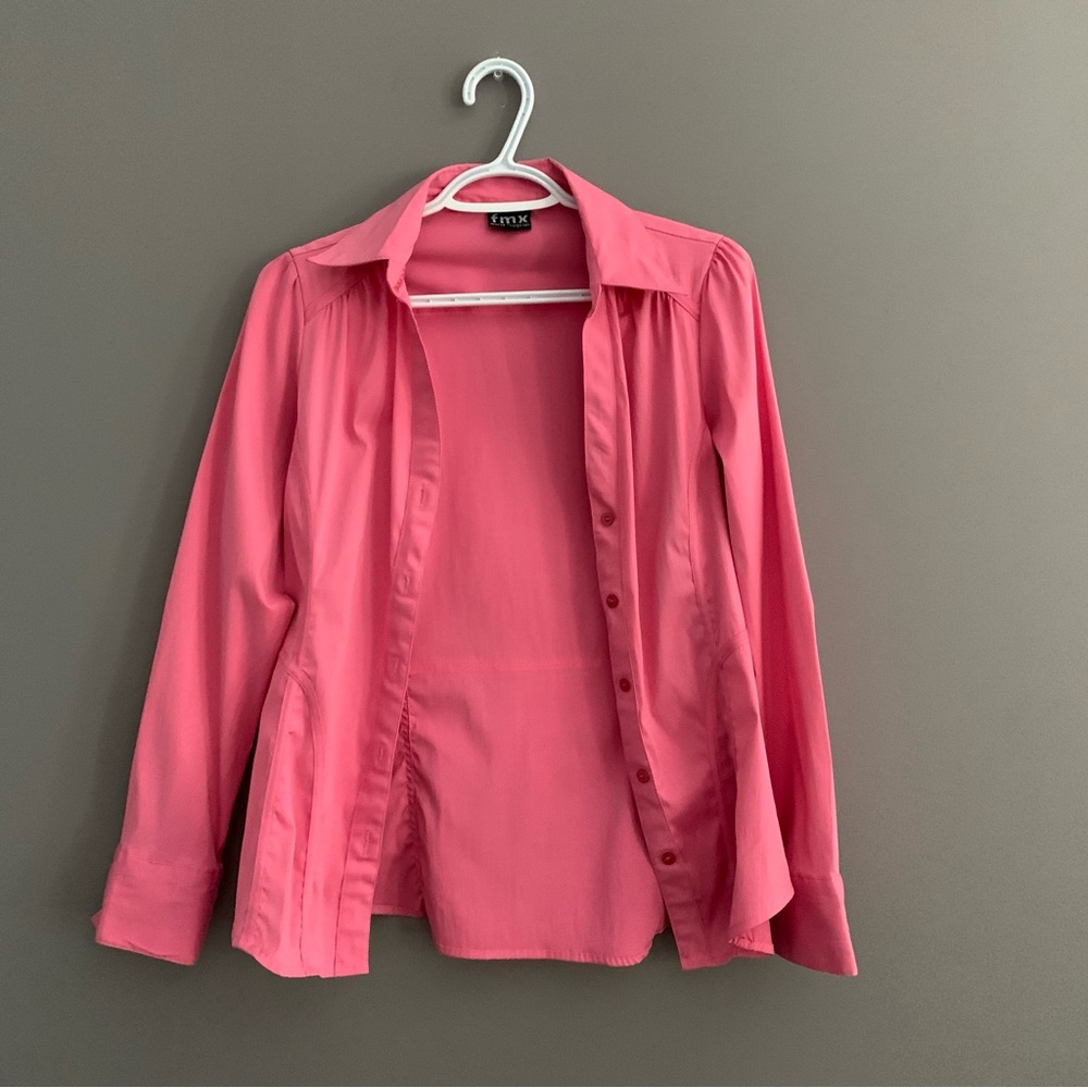 Fmx Small Petite Pink Button Down Shirt